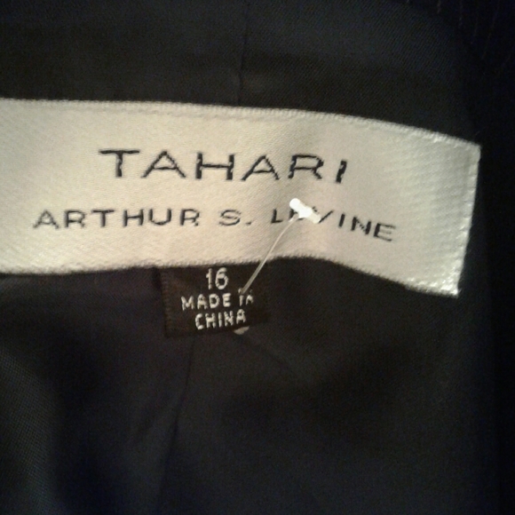 NWT TAHARI ARTHUR S LEVINE Pinstriped Lined Long-Sleeve Button-Up Blazer Jacket - Picture 5 of 5